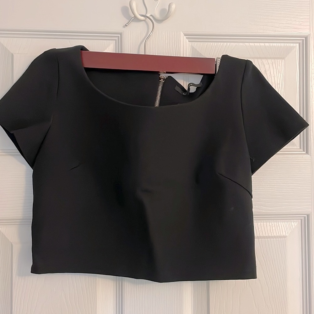 Never worn black crop top